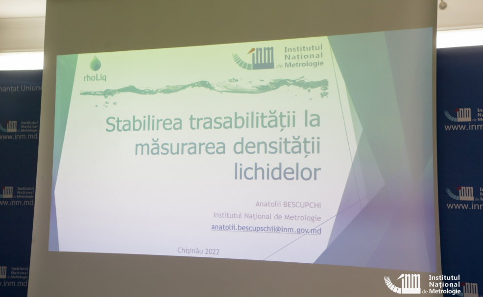 Prezentarea rezultatelor cercetărilor în cadrul proiectului EMPIR 7RPT02 Establishing traceability for liquid density measurements