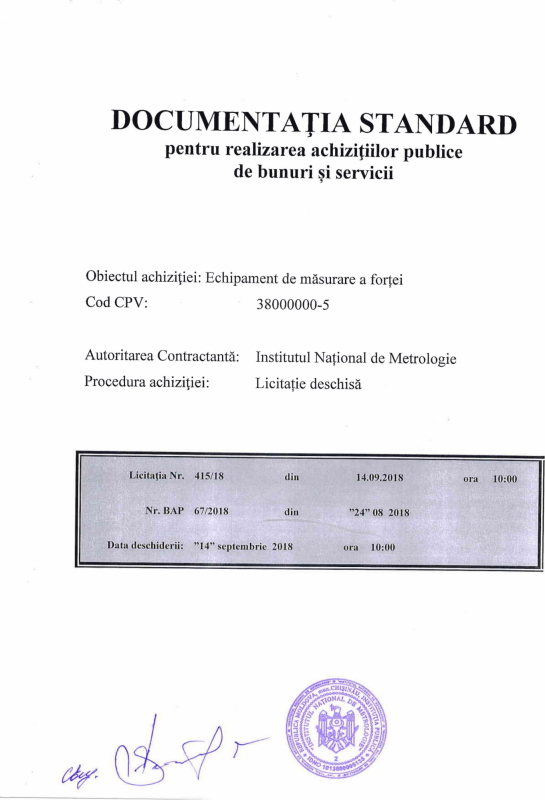 INM organizează licitație publică